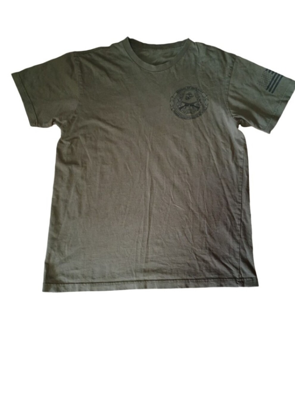 Men's Olive Short Sleeve Graphic Tee